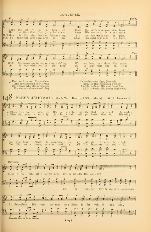 Bible Songs: consisting of selections from the Psalms set to music suitable for Sabbath Schools, prayer meetings, etc. page 95