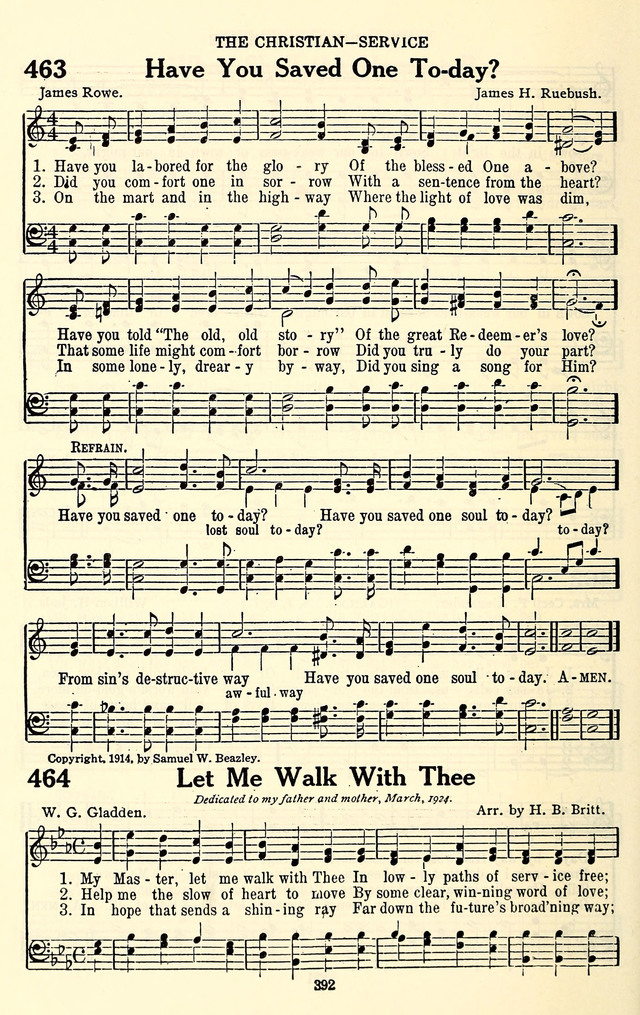 The Baptist Standard Hymnal: with responsive readings: a new book for all services page 384