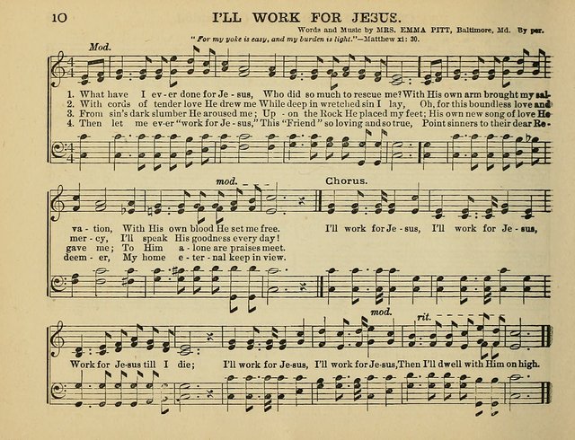 The Banner of Victory: a choice selection of songs, duets, quartets, and choruses, for Sunday schools, prayer and praise meetings, and the fireside page 10