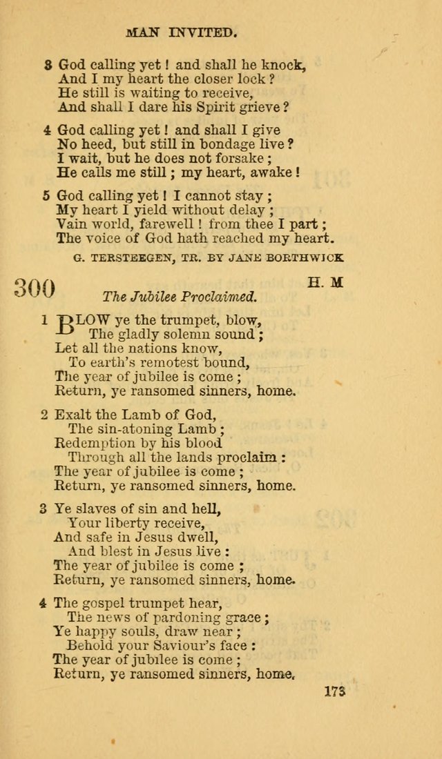 The Canadian Baptist Hymn Book page 173