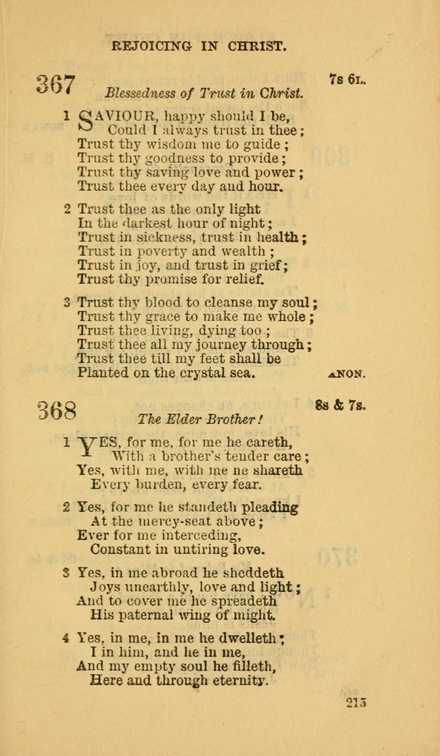 The Canadian Baptist Hymn Book page 215
