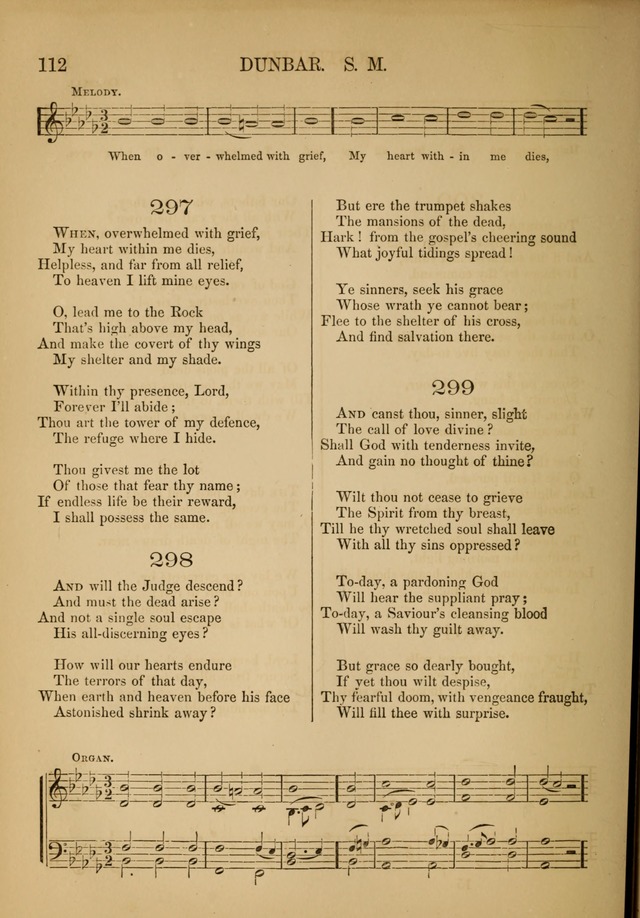 Church Choral-Book: containing tunes and hymns for congregational singing, and adapted to choirs and social worship page 112