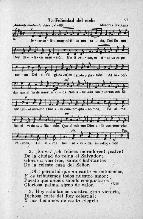Coleccion de Cantos Sagrados Populares page 9