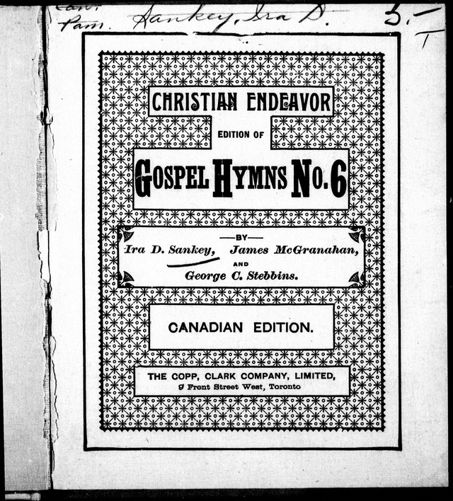 Christian Endeavor Edition of Gospel Hymns No. 6: Canadian ed. (words only) page vii