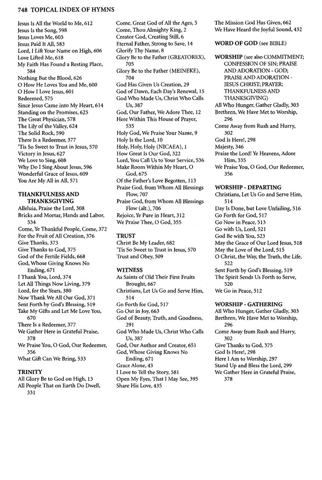 Celebrating Grace Hymnal page 716