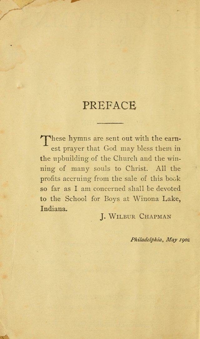Choice Hymns No. 1: for use in the church, Sunday-school, young people