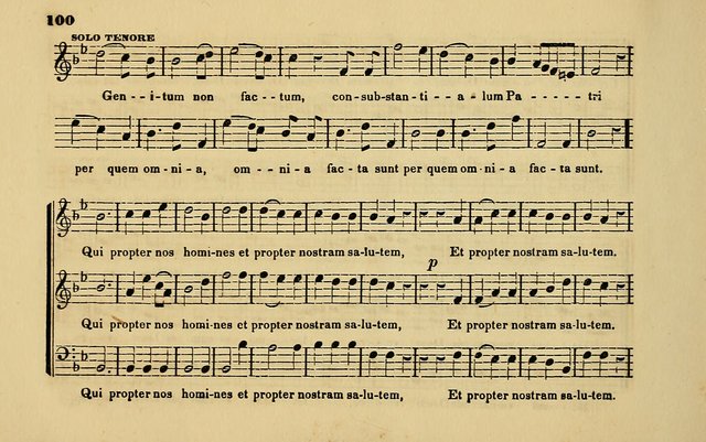 The Catholic Harp: containing the morning and evening service of the Catholic Church, embracing a choice collection of masses, litanies, psalms, sacred hymns, anthems, versicles, and motifs page 100