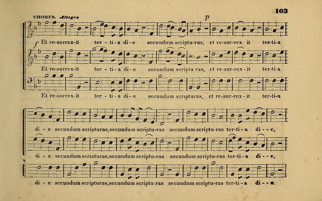 The Catholic Harp: containing the morning and evening service of the Catholic Church, embracing a choice collection of masses, litanies, psalms, sacred hymns, anthems, versicles, and motifs page 103