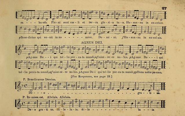 The Catholic Harp: containing the morning and evening service of the Catholic Church, embracing a choice collection of masses, litanies, psalms, sacred hymns, anthems, versicles, and motifs page 27