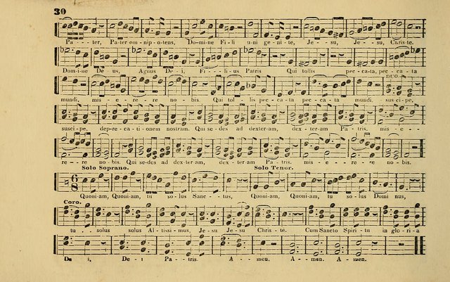 The Catholic Harp: containing the morning and evening service of the Catholic Church, embracing a choice collection of masses, litanies, psalms, sacred hymns, anthems, versicles, and motifs page 30