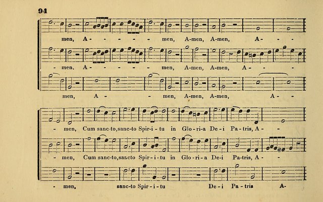 The Catholic Harp: containing the morning and evening service of the Catholic Church, embracing a choice collection of masses, litanies, psalms, sacred hymns, anthems, versicles, and motifs page 94