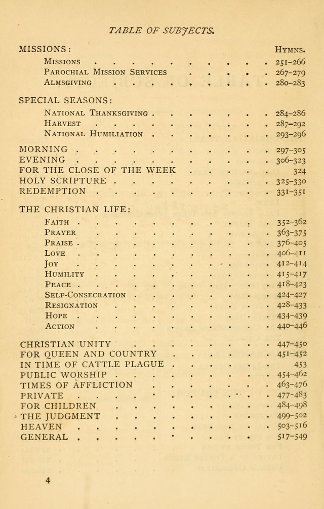 Church Hymnal page 4