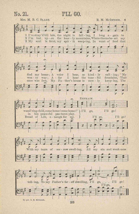 Christian Hymns: a collection of hymns and tunes for all occasions of Christian work and worship page 21
