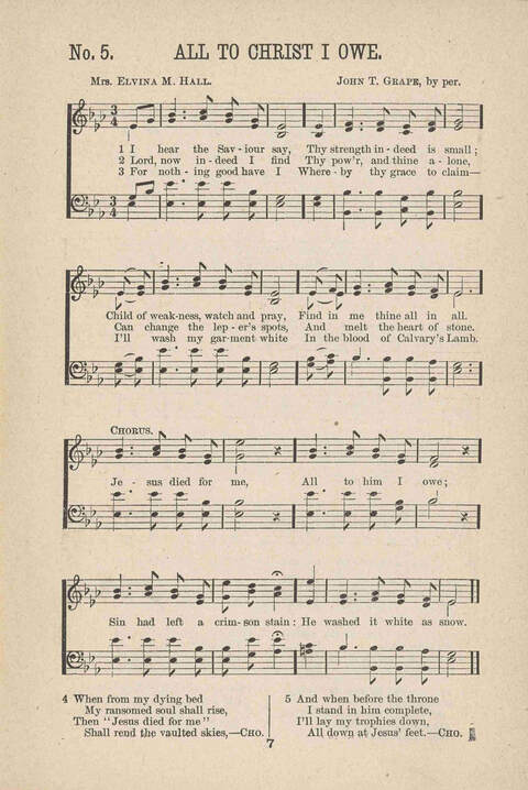Christian Hymns: a collection of hymns and tunes for all occasions of Christian work and worship page 5