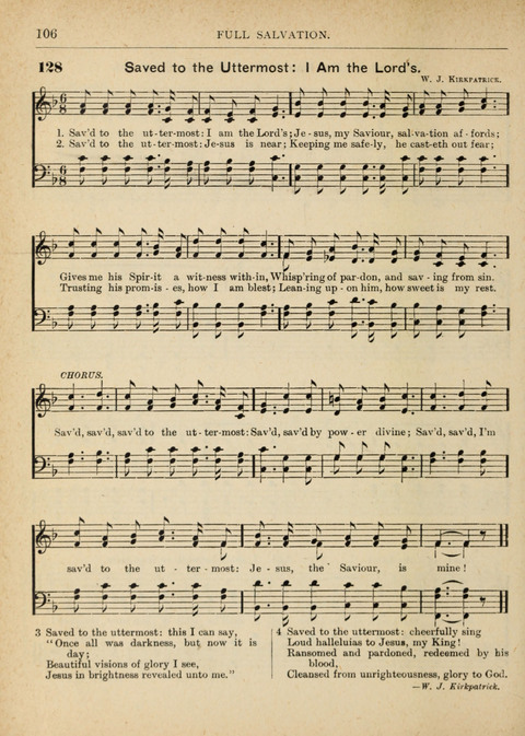 The Canadian Hymnal: a collection of hymns and music for Sunday schools, Epworth leagues, prayer and praise meetings, family circles, etc. (Revised and enlarged) page 106