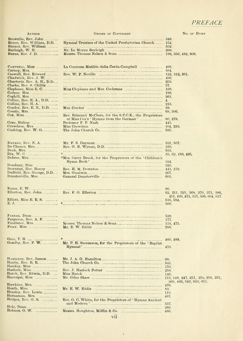 The Church Hymnary page xii
