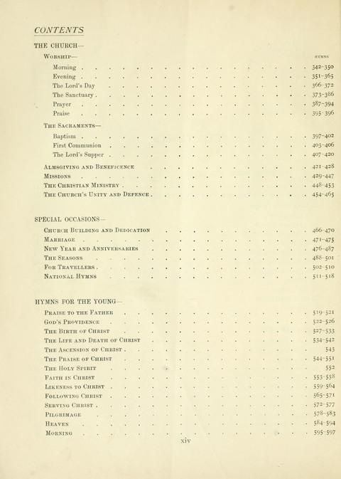 The Church Hymnary page xix