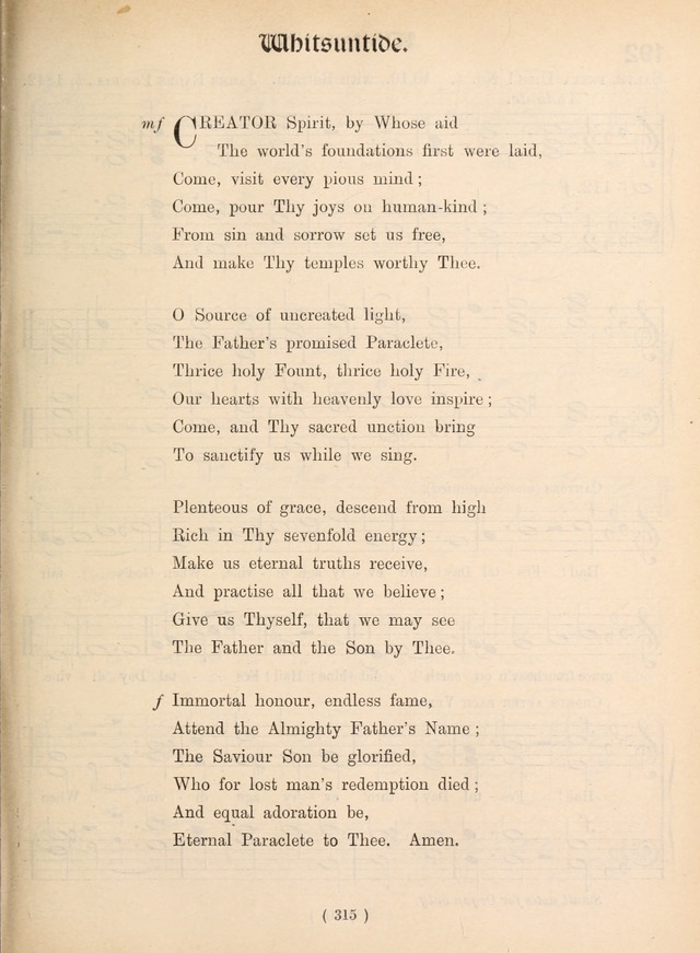 Church Hymns: with tunes (New ed.) page 315