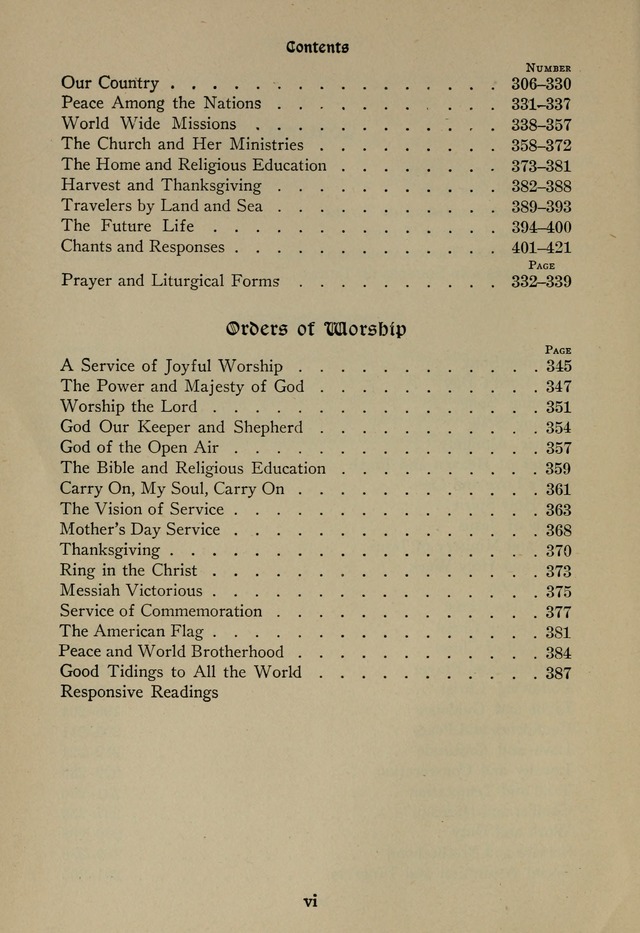 The Century Hymnal page x
