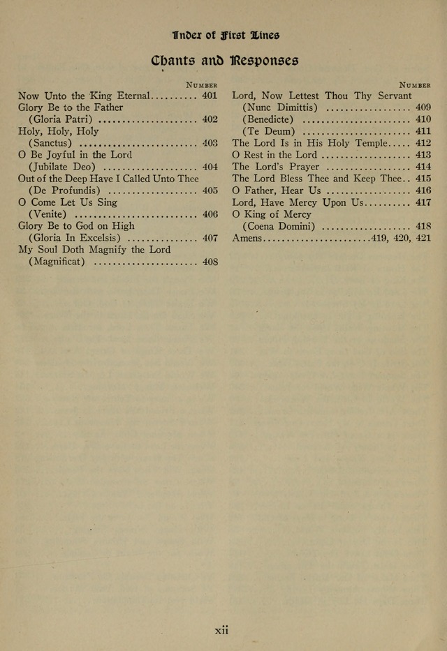 The Century Hymnal page xvi