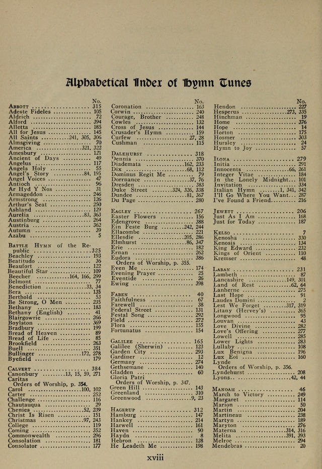 The Century Hymnal page xxii