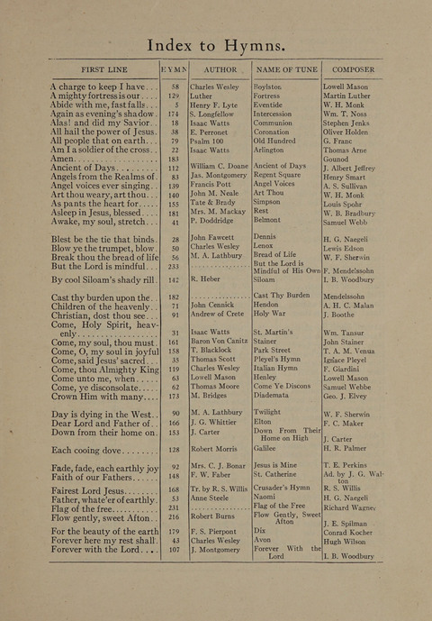 The Chapel Hymnal: Hymns and Songs (12th ed.) page vi
