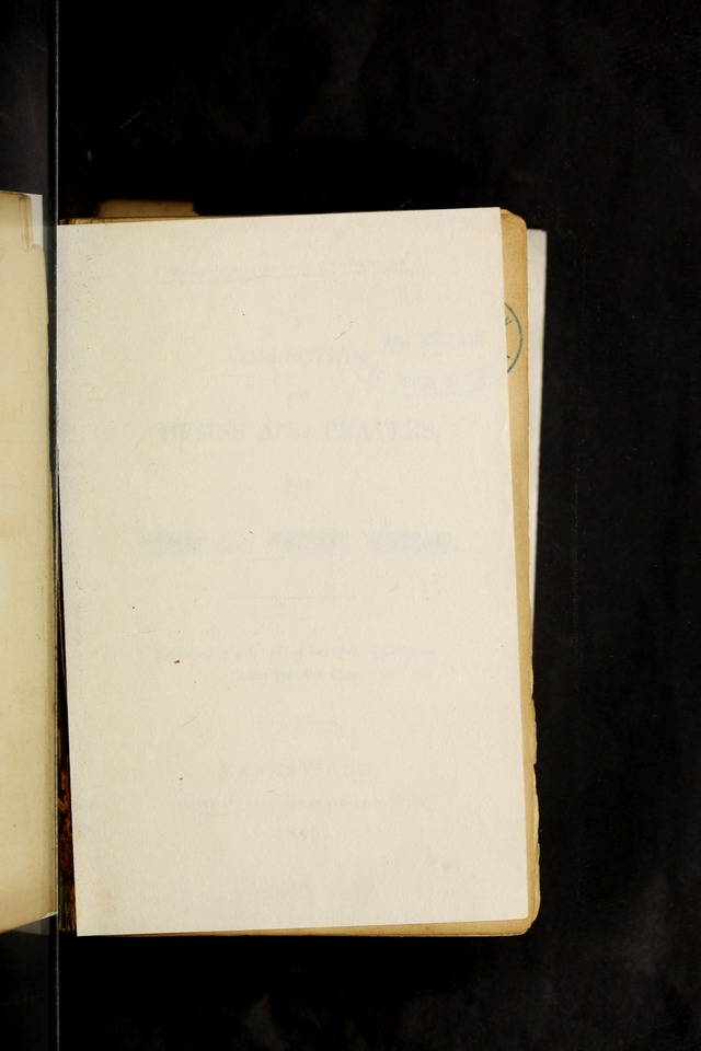 A Collection of Hymns and Prayers, for Public and Private Worship page ix