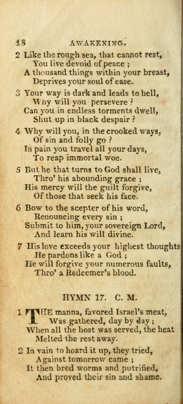 The Christian Hymn-Book (Corr. and Enl., 3rd. ed.) page 18