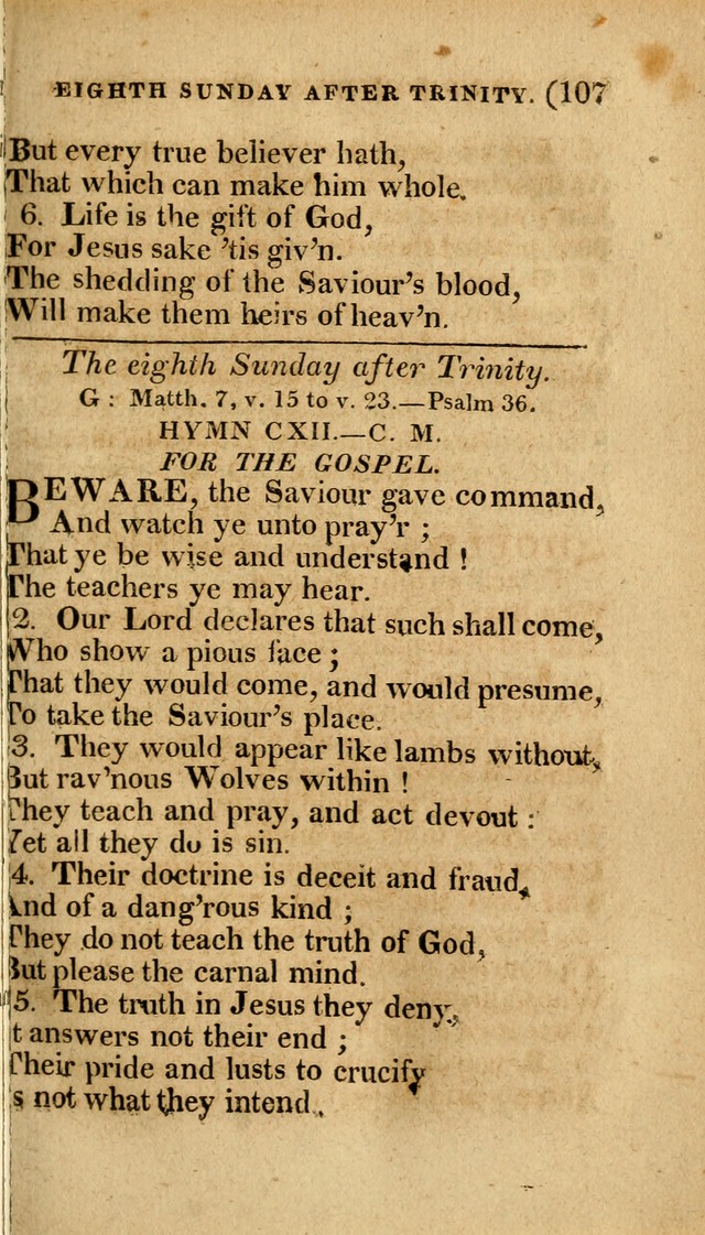 Church Hymn Book: consisting of newly composed hymns with the addition of hymns and psalms, from other authors, carefully adapted for the use of public worship, and many other occasions (1st ed.) page 126