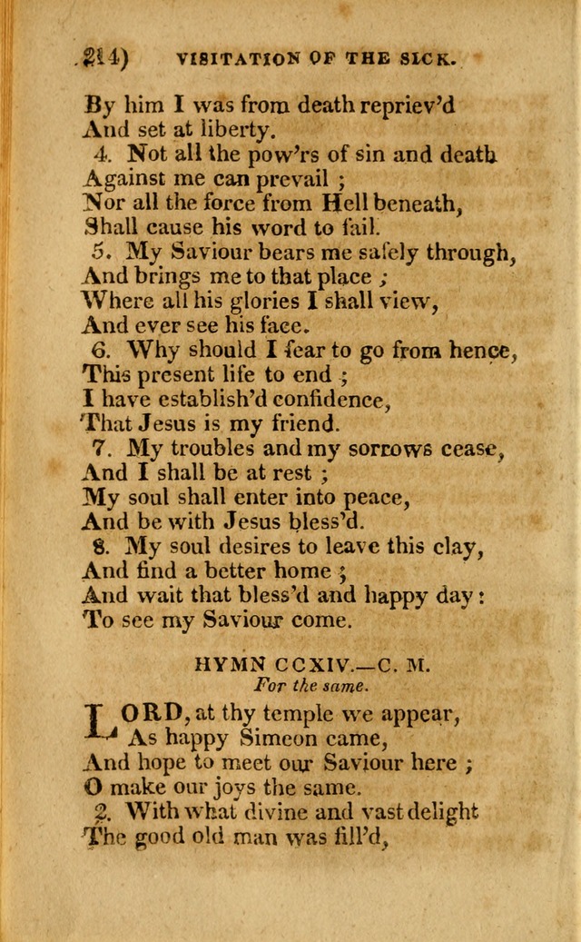 Church Hymn Book: consisting of newly composed hymns with the addition of hymns and psalms, from other authors, carefully adapted for the use of public worship, and many other occasions (1st ed.) page 233