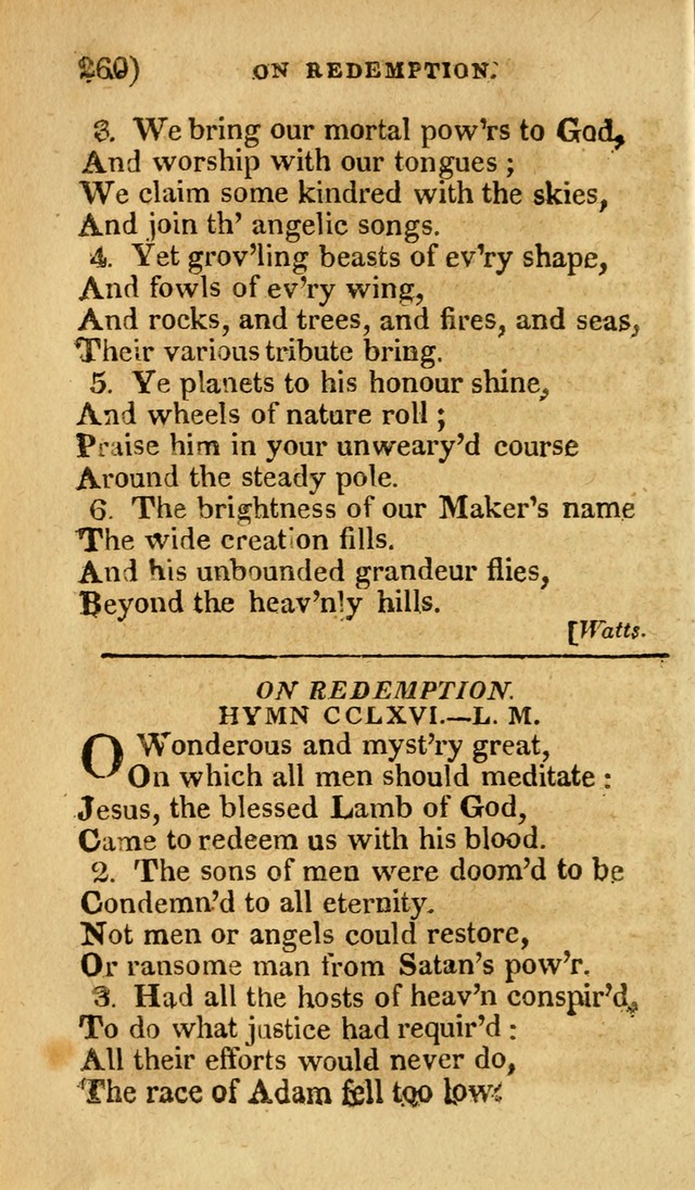 Church Hymn Book: consisting of newly composed hymns with the addition of hymns and psalms, from other authors, carefully adapted for the use of public worship, and many other occasions (1st ed.) page 279