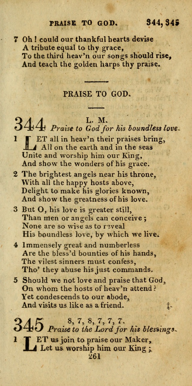 Church Hymn Book; consisting of hymns and psalms, original and selected. adapted to public worship and many other occasions. 2nd ed. page 259