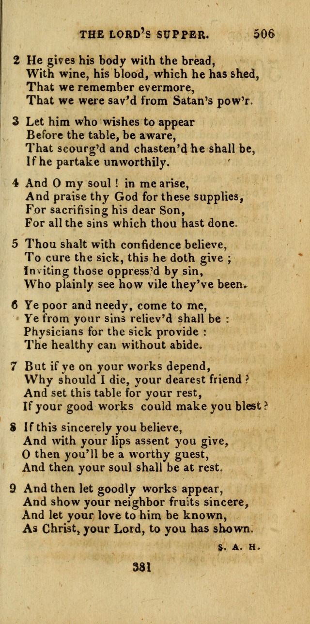 Church Hymn Book; consisting of hymns and psalms, original and selected. adapted to public worship and many other occasions. 2nd ed. page 379