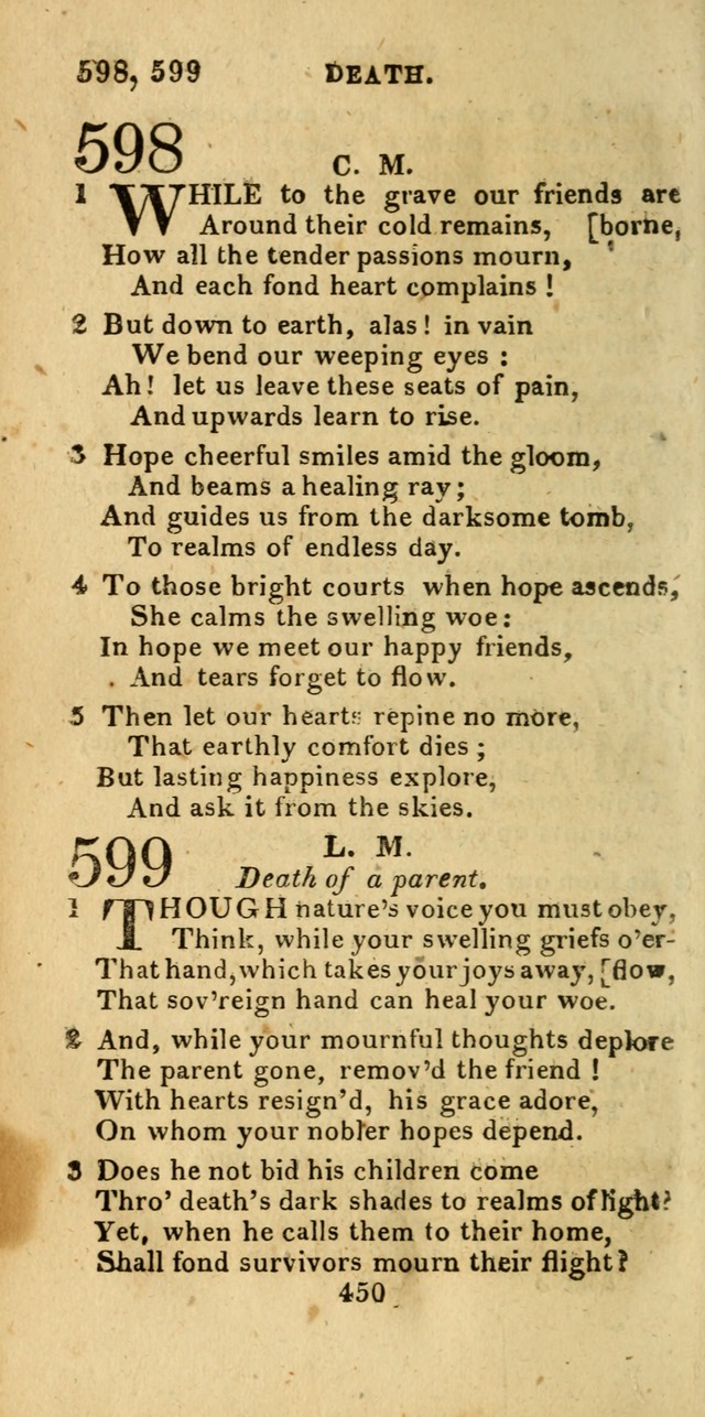 Church Hymn Book; consisting of hymns and psalms, original and selected. adapted to public worship and many other occasions. 2nd ed. page 448