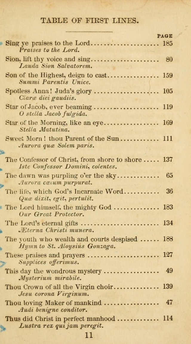The Catholic Hymn Book: a collection of hymns, anthems, etc. for all  holydays of obligation and devotion throughout the year page 11
