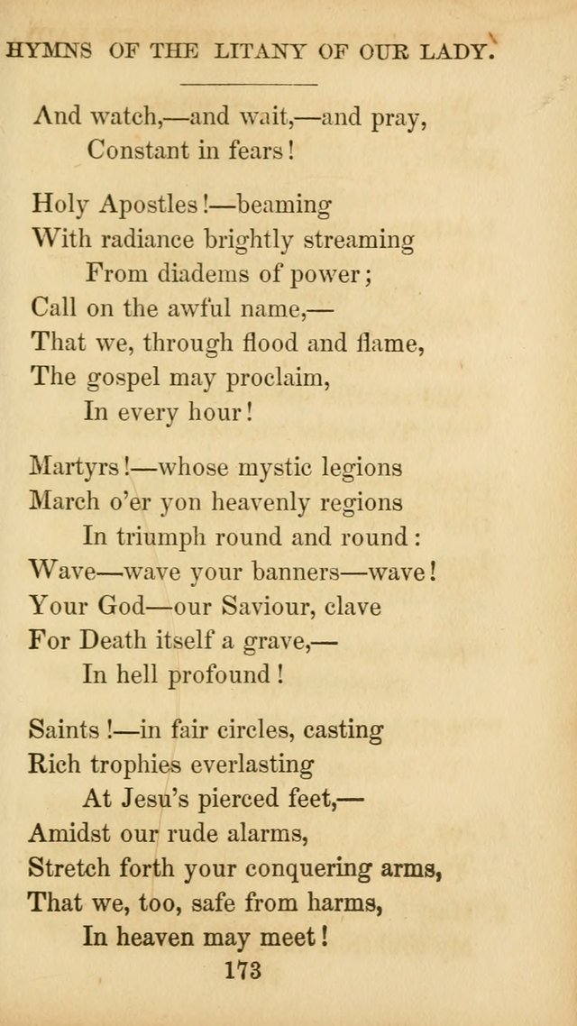 The Catholic Hymn Book: a collection of hymns, anthems, etc. for all  holydays of obligation and devotion throughout the year page 173