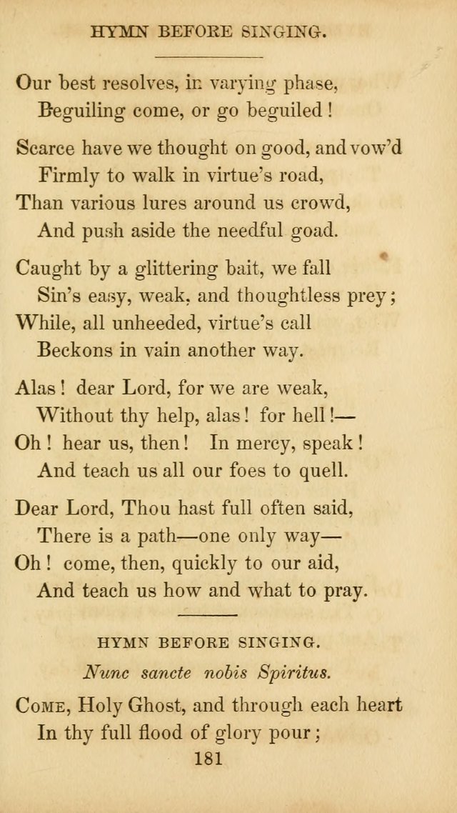 The Catholic Hymn Book: a collection of hymns, anthems, etc. for all  holydays of obligation and devotion throughout the year page 181