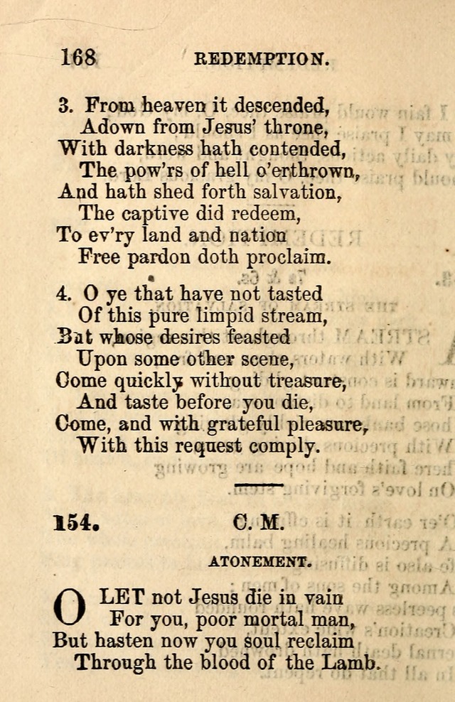 A Collection of Hymns: designed for the use of the Church of Christ page 168
