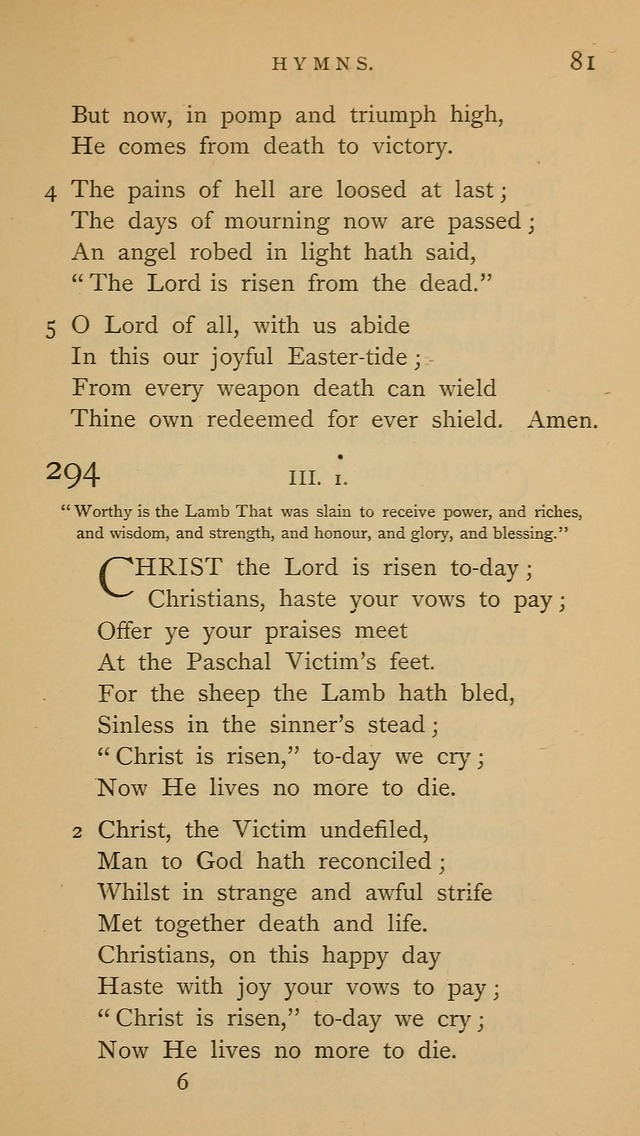 A Church hymnal: compiled from "Additional hymns," "Hymns ancient and modern," and "Hymns for church and home," as authorized by the House of Bishops page 88