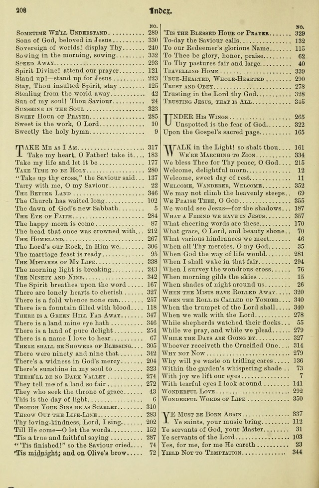 Church Hymns and Gospel Songs: for use in church services, prayer meetings, and other religious services page 206