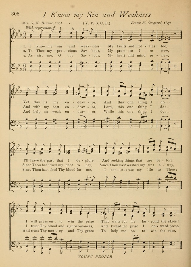 The Church and Home Hymnal: containing hymns and tunes for church service, for prayer meetings, for Sunday schools, for praise service, for home circles, for young people, children and special occasio page 321