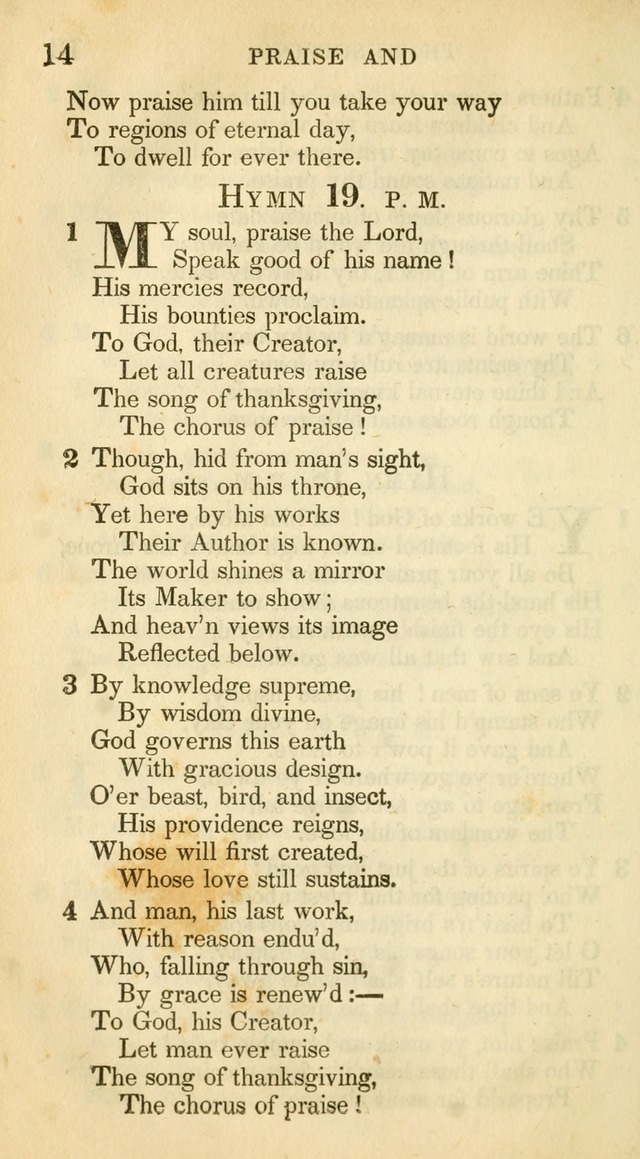 A Collection of Hymns and a Liturgy: for the use of Evangelical Lutheran Churches, to which are added prayers for families and individuals (New and Enl. Stereotype Ed.) page 14