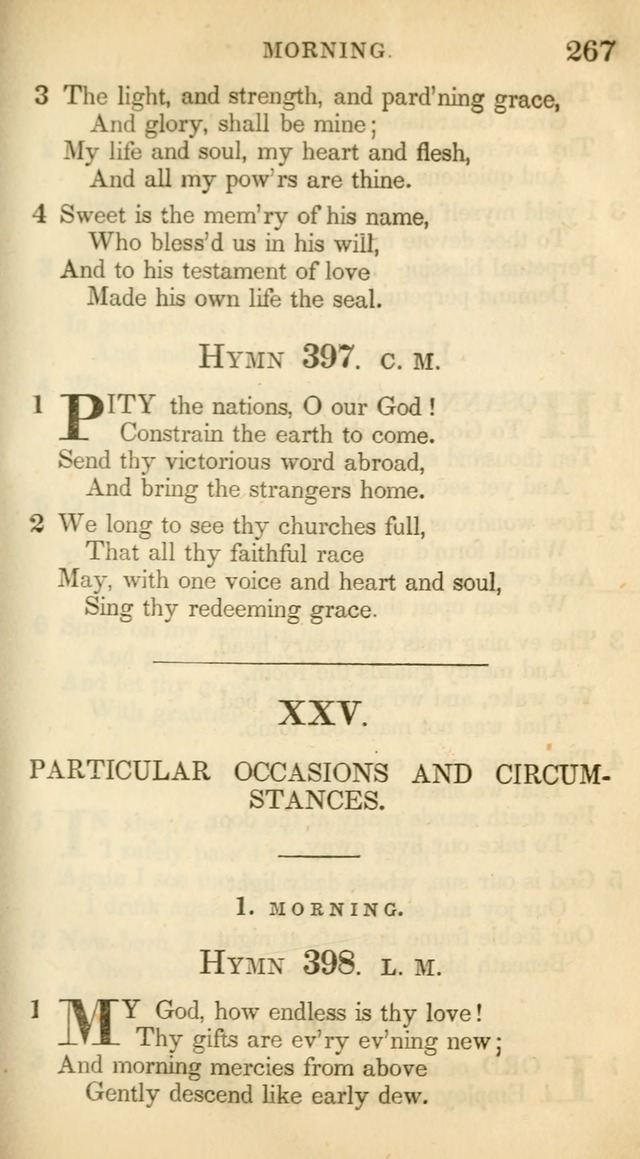 A Collection of Hymns and a Liturgy: for the use of Evangelical Lutheran Churches, to which are added prayers for families and individuals (New and Enl. Stereotype Ed.) page 267