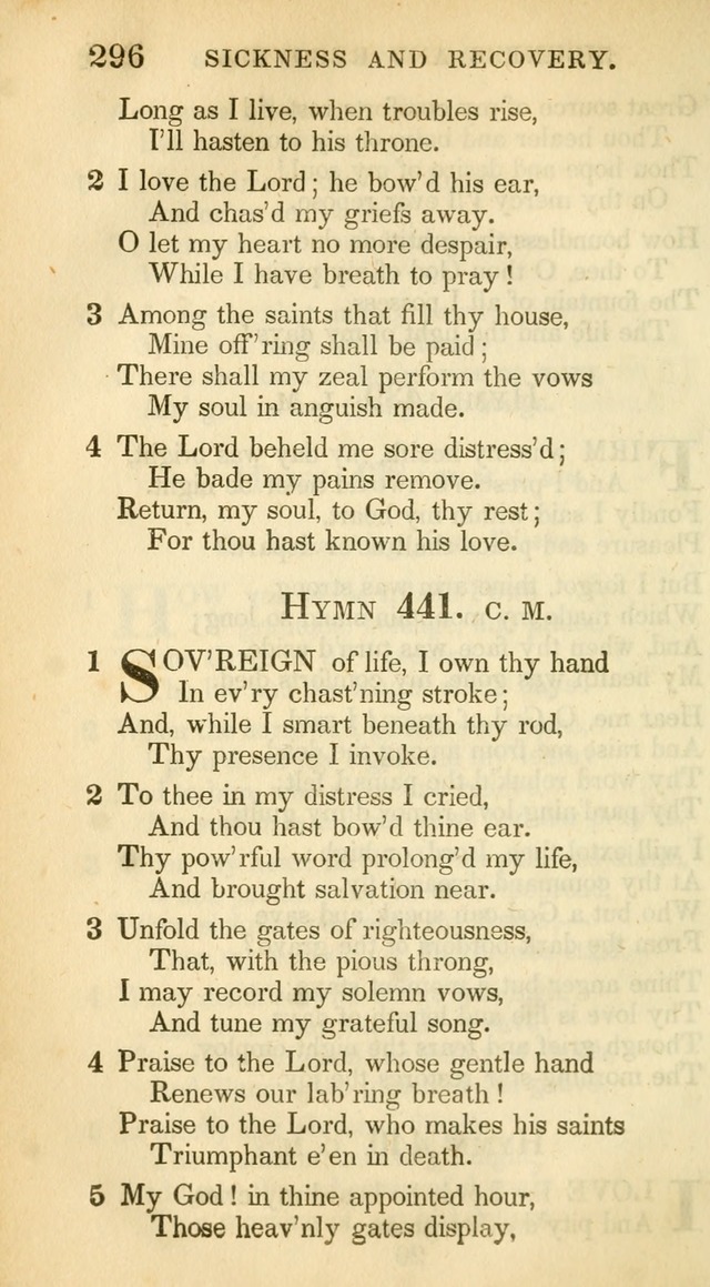 A Collection of Hymns and a Liturgy: for the use of Evangelical Lutheran Churches, to which are added prayers for families and individuals (New and Enl. Stereotype Ed.) page 296