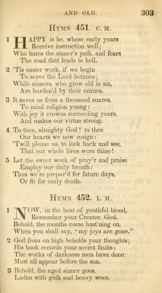 A Collection of Hymns and a Liturgy: for the use of Evangelical Lutheran Churches, to which are added prayers for families and individuals (New and Enl. Stereotype Ed.) page 303