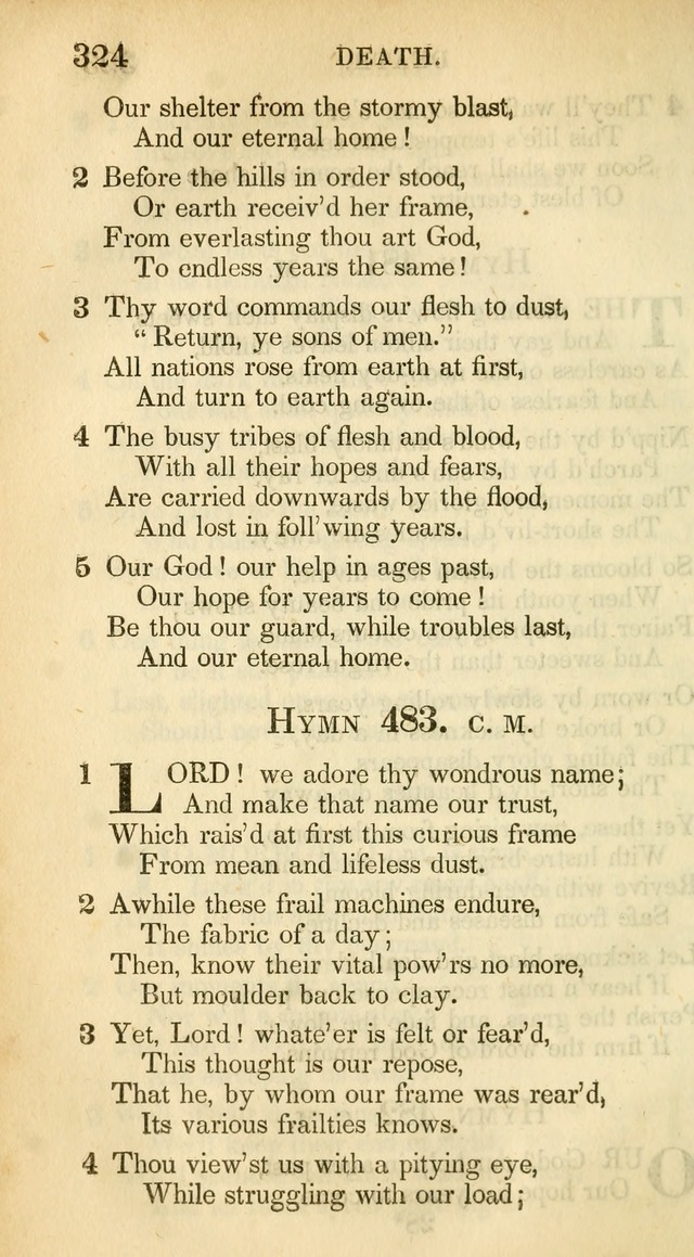 A Collection of Hymns and a Liturgy: for the use of Evangelical Lutheran Churches, to which are added prayers for families and individuals (New and Enl. Stereotype Ed.) page 324