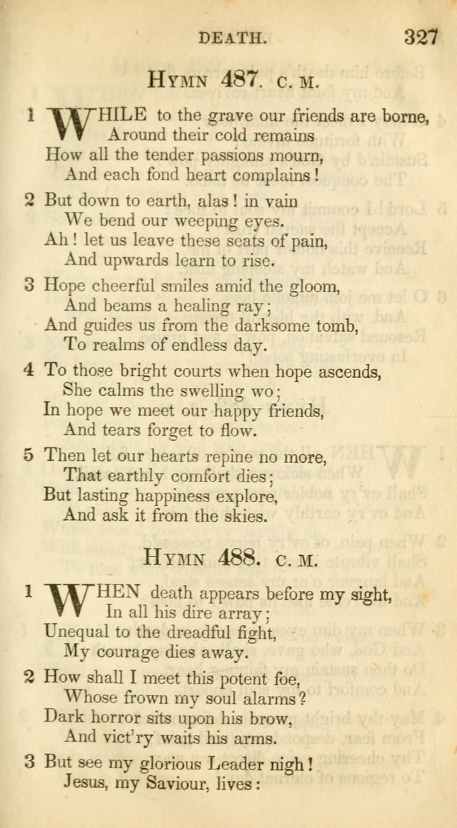 A Collection of Hymns and a Liturgy: for the use of Evangelical Lutheran Churches, to which are added prayers for families and individuals (New and Enl. Stereotype Ed.) page 327