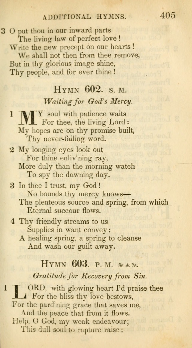 A Collection of Hymns and a Liturgy: for the use of Evangelical Lutheran Churches, to which are added prayers for families and individuals (New and Enl. Stereotype Ed.) page 405
