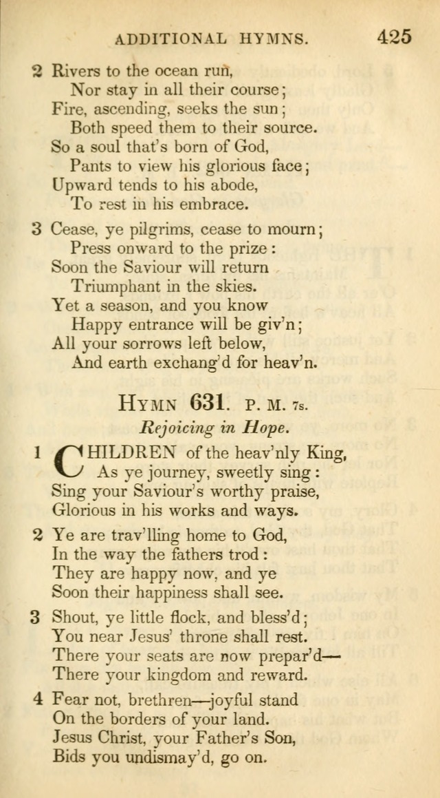 A Collection of Hymns and a Liturgy: for the use of Evangelical Lutheran Churches, to which are added prayers for families and individuals (New and Enl. Stereotype Ed.) page 425