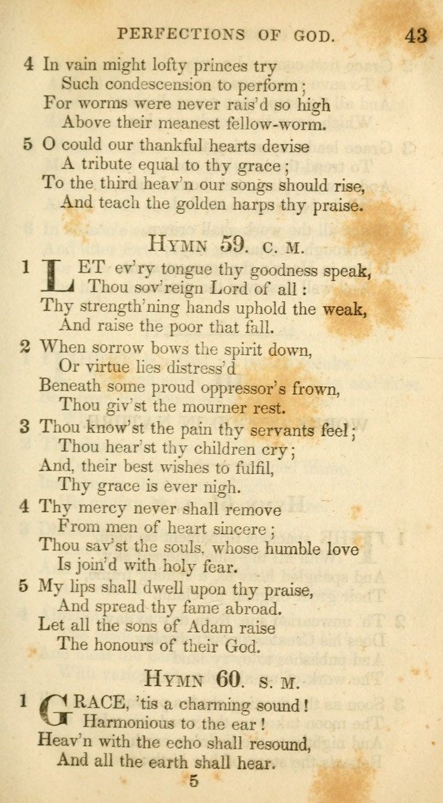 A Collection of Hymns and a Liturgy: for the use of Evangelical Lutheran Churches, to which are added prayers for families and individuals (New and Enl. Stereotype Ed.) page 43